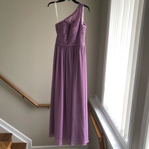 Azazie long, comfortable dress